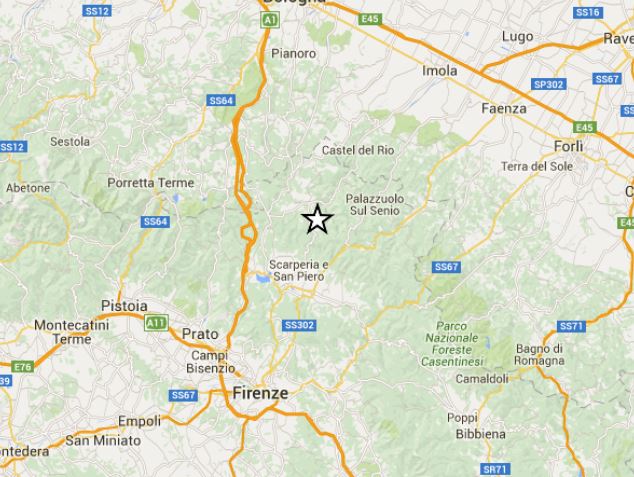 terremoto oggi in toscana 25 aprile 2016