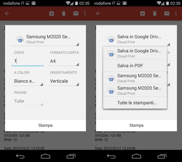 Come stampare da Android