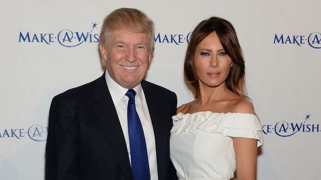 Donald Trump e la terza moglie Melania Knauss Donald Trump e la terza moglie Melania Knauss
