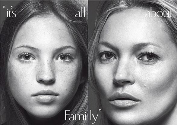 Kate Moss e Lila Grace sulla copertina di Vogue Italia. Kate Moss e Lila Grace sulla copertina di Vogue Italia.