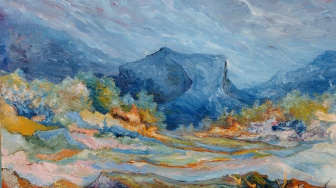 COD_175_Pietra Blu - Olio su Tela - anno 1974 - 60x80