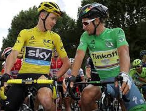 sagan e froome Tour de France: spettacolare duello Sagan- Chris Froome