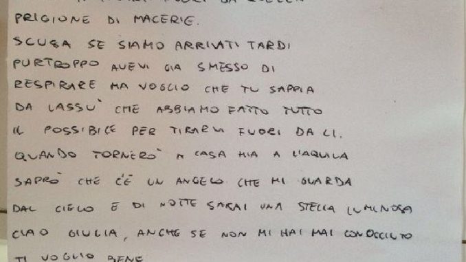 lettera soccorritore
