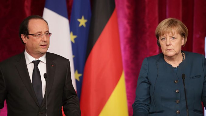 Merkel and Hollande in Paris in 2013. unione europea