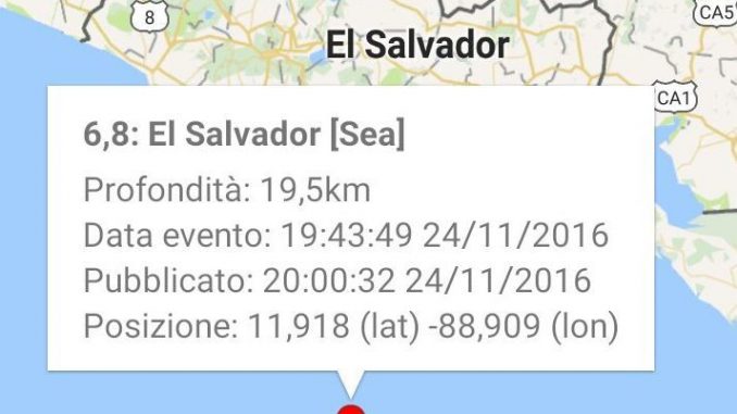 Nicaragua: violento terremoto magnitudo 7.2. E' allerta tsunami Nicaragua: violento terremoto magnitudo 7.2. E' allerta tsunami