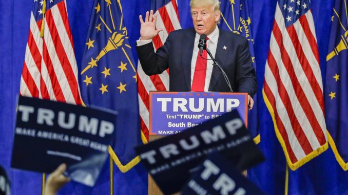 ansa - pavanel - US Republican presidential candidate Donald Trump campaigns in South Bend, Indiana