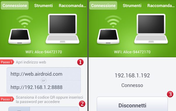 airdroid_procedura_connessione