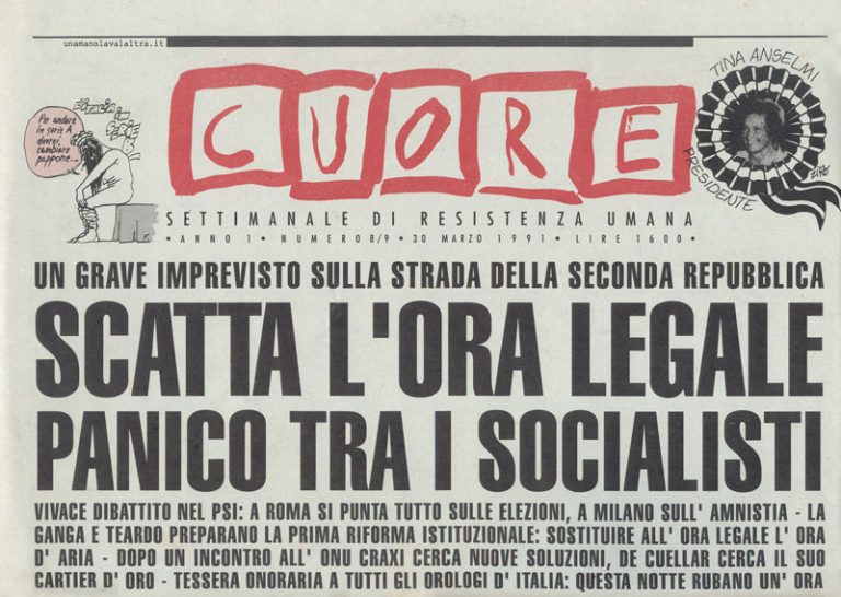 La satira degli anni 90 nel giornale Cuore La satira degli anni 90 nel giornale Cuore.
