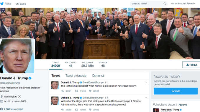 Twitter Trump Senatore Gop