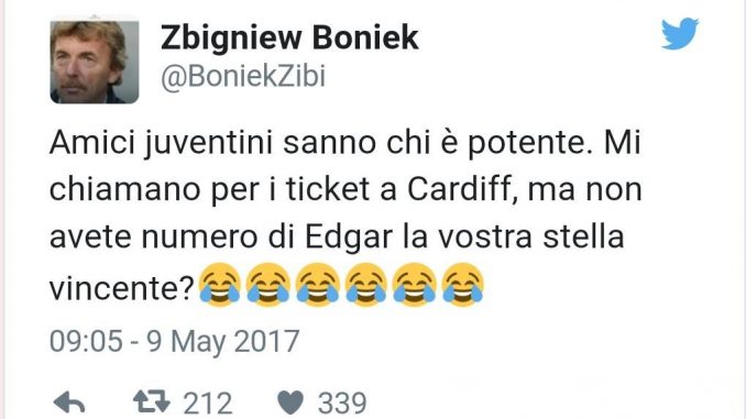 Boniek contro Juventus Juventus