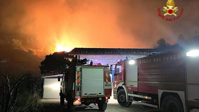 Incendio Agrigento