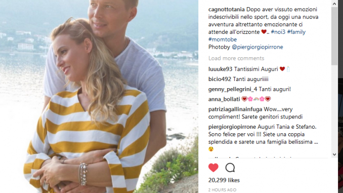 L'annuncio di Tania Cagnotto su Instagram: "Presto sarò mamma" annuncio