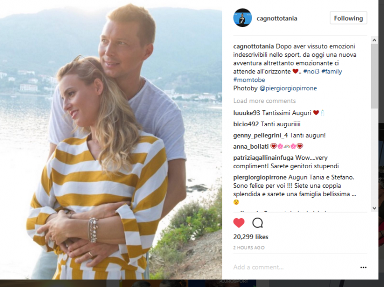 L'annuncio di Tania Cagnotto su Instagram: "Presto sarò mamma" annuncio