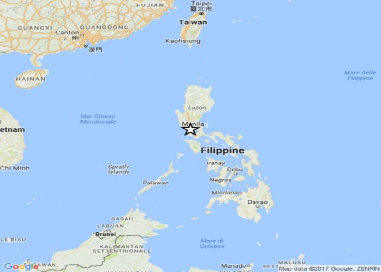 Terremoto Filippine, scossa magnitudo 6.2 Filippine