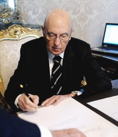 Il Presidente della Repubblica, Giorgio Napolitano