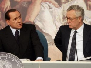 Silvio Berlusconi con Giulio Tremonti