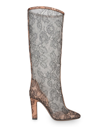 Valentino: stivali in pizzo nero trasparente, Collezione Autunno/Inverno 2011/2012