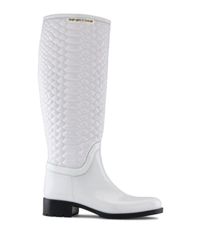 Sergio Rossi: rain rubber bianchi, Collezione Autunno/Inverno 2011/2012