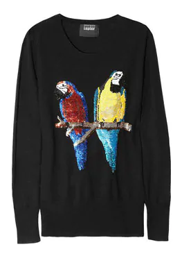 Markus Lupfer Sequined Parrot Sweater