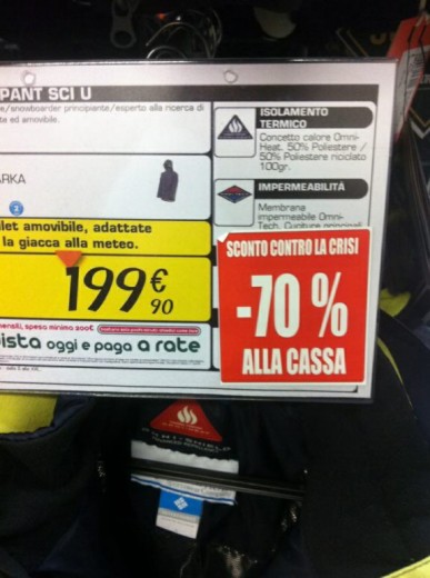 falsi sconti