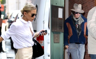 SM Ashley Olsen and Johnny Depp