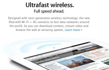 iPad 4G LTE ultrafast