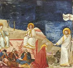 Giotto di Bondone (1267-1337), Cappella Scrovegni a Padova, Resurrection (Noli me tangere)