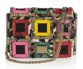 Dolce and Gabbana Patchwork Shoulder Bag