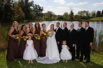Foto di gruppo a un matrimonio