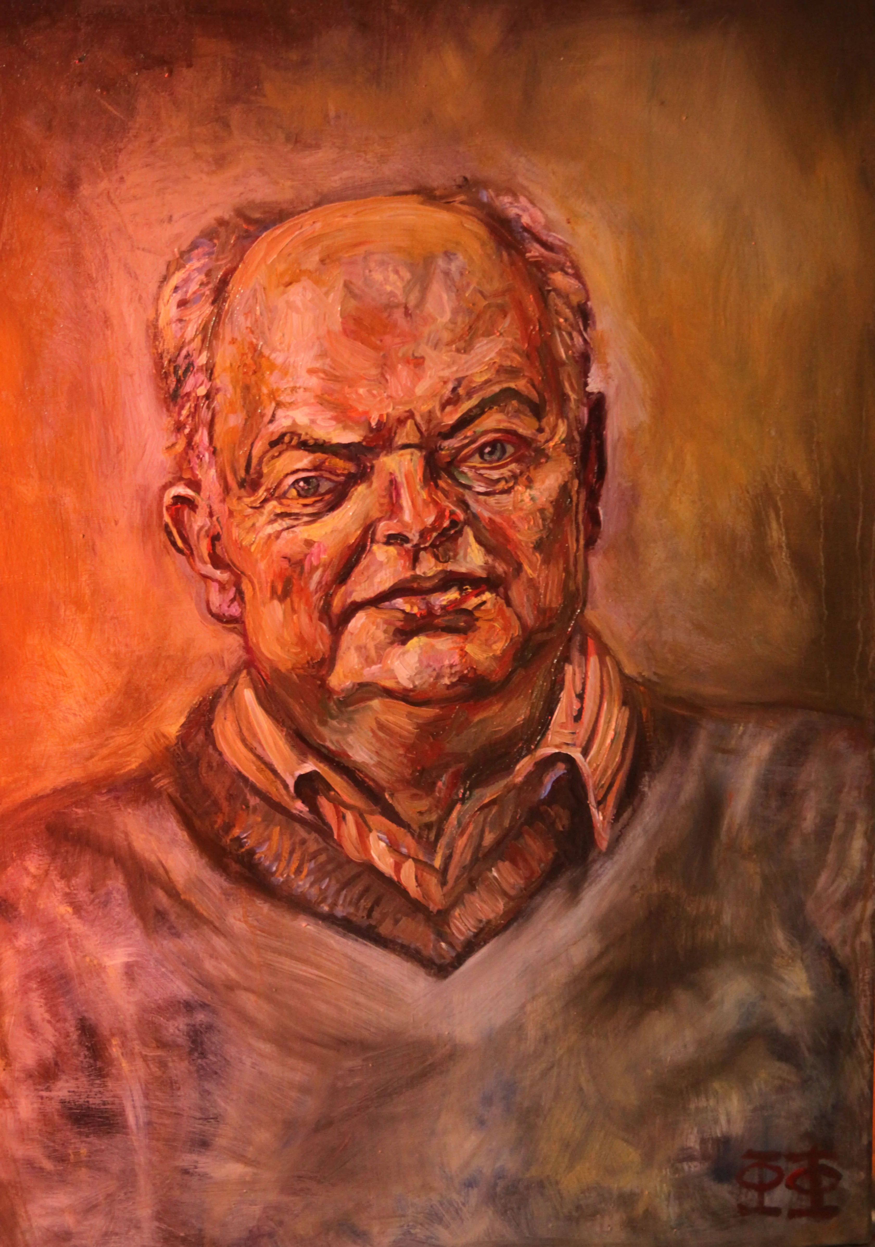 Portrait of Christopher Tew Oil on Canvas 20121