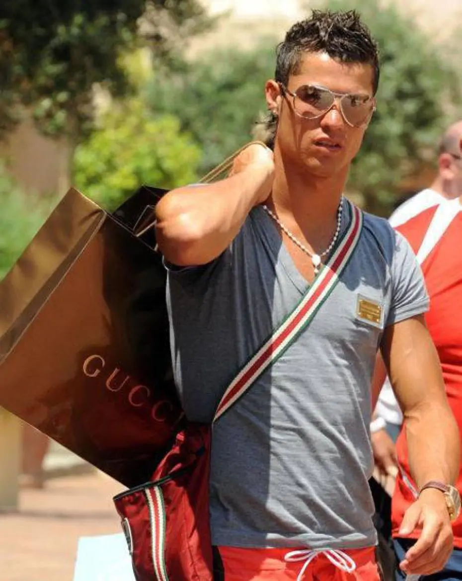 cristiano ronaldo sort de gucci