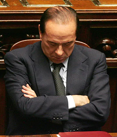 Berlusconi che dorme