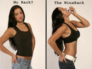 The wine rack before and after