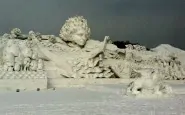 Scultura di neve ad Harbin in Cina