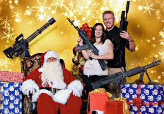 mall santa guns