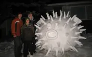 pesce palla gigante di neve in New Brighton Inghilterra