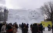 sculture in neve a Sapporo Giappone