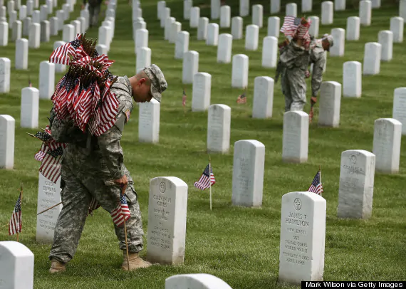 Flags In Ceremony At Arlington National Cemetery Honors Fallen Service Members