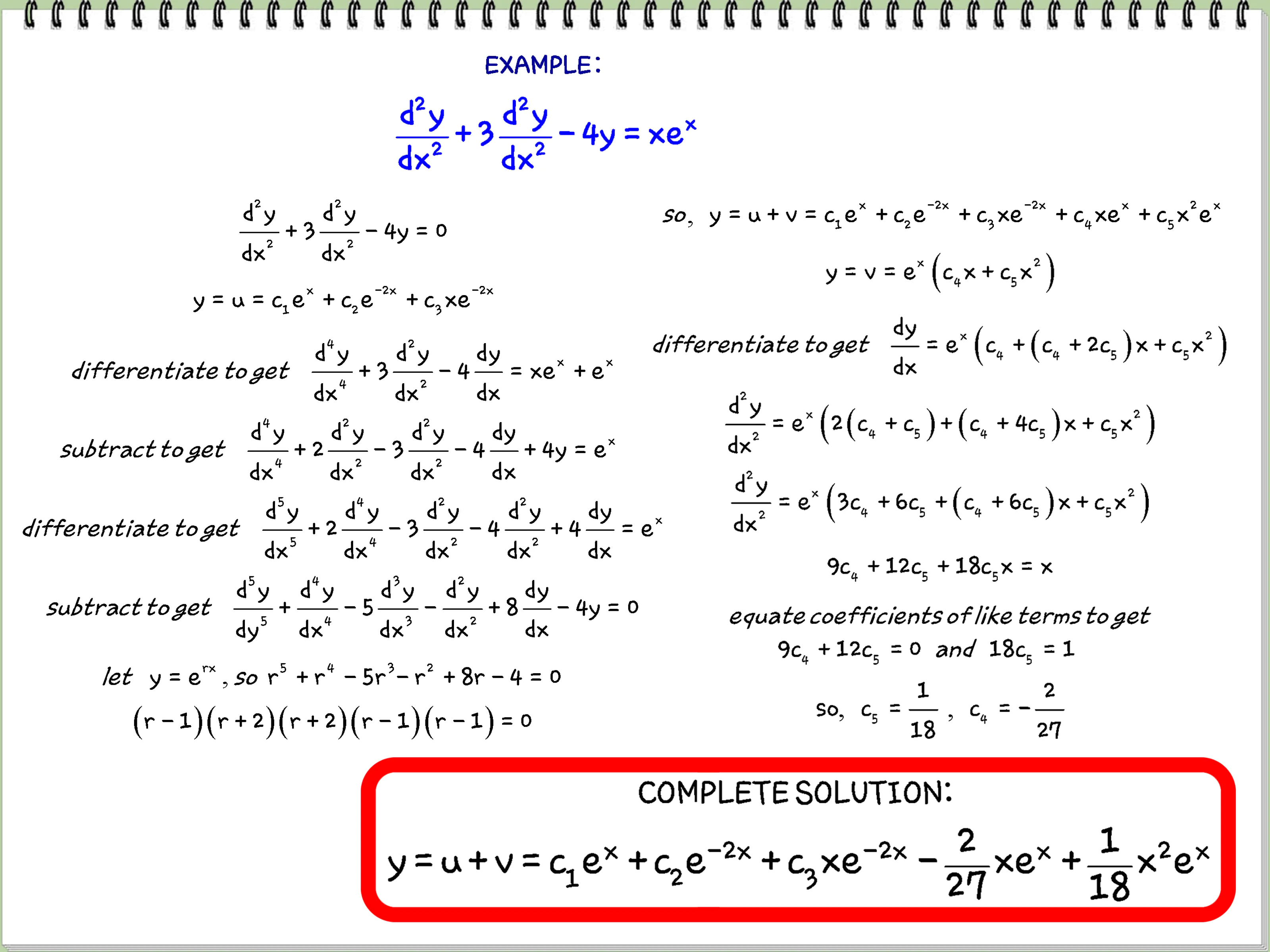 Solve Differential Equations Step 13