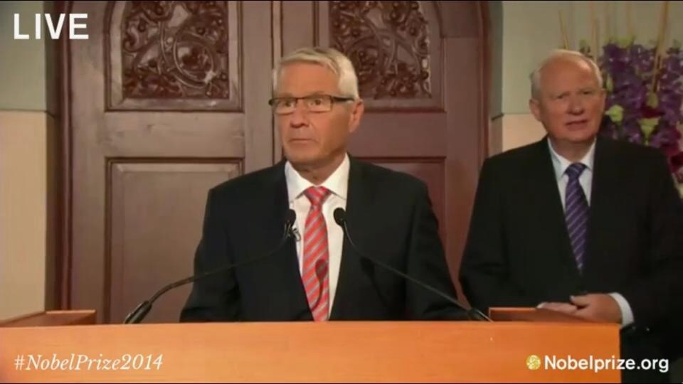 Il momento dell'assegnazione del Nobel per la Pace