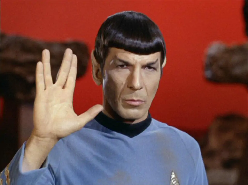 Spock performing Vulcan salute