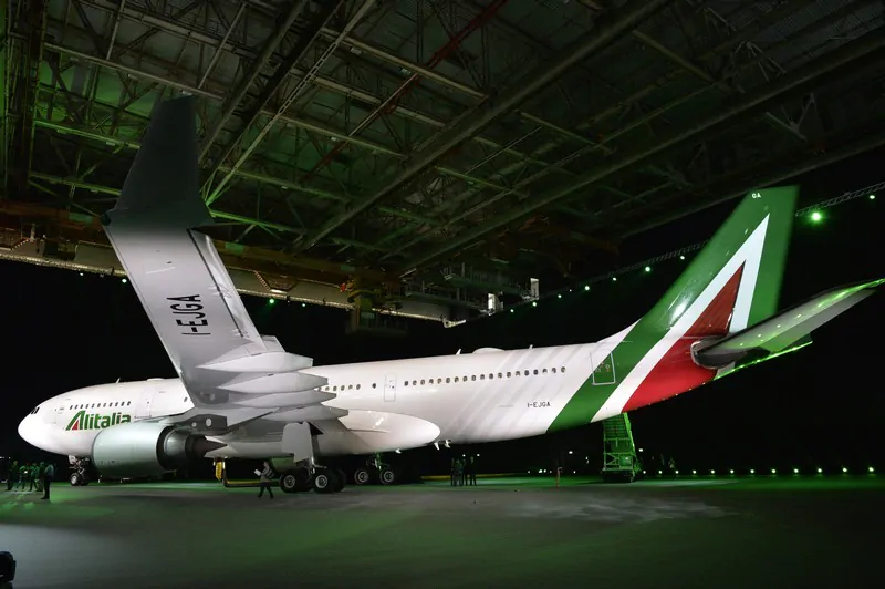 Alitalia a330 nuova livrea anno 2015 ANDREAS SOLARO AFP Getty Images