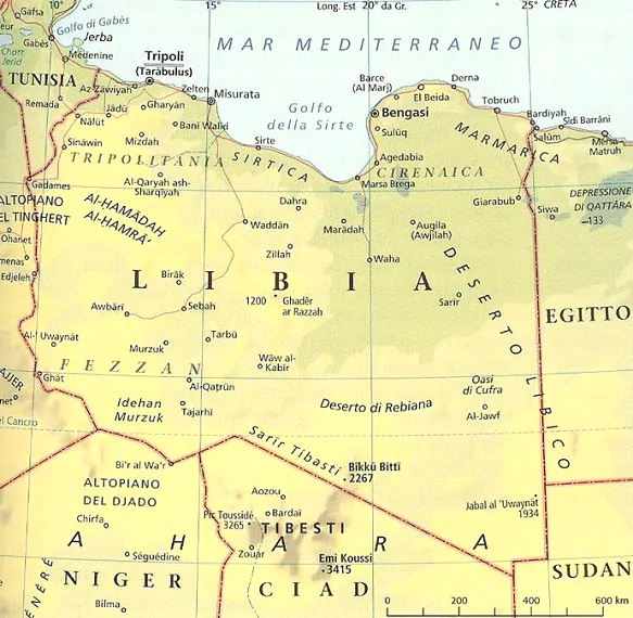 mappa libia