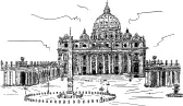 10518870 vector mano disegnare la basilica di san pietro vaticano roma italia
