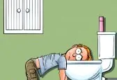 13817646 cartoon ragazzo adolescente malato nella toilette desiderando che era morto
