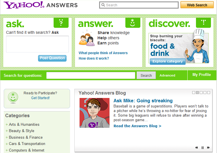 Come fare una domanda su Yahoo Answer