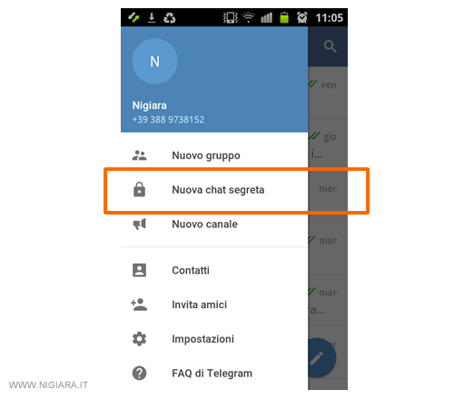 Come creare chat segrete con Telegram