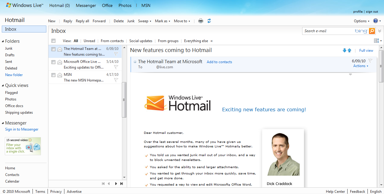 Come organizzare la posta in arrivo su Hotmail