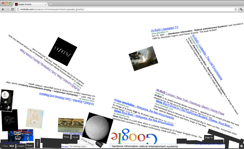Come funziona Google Gravity