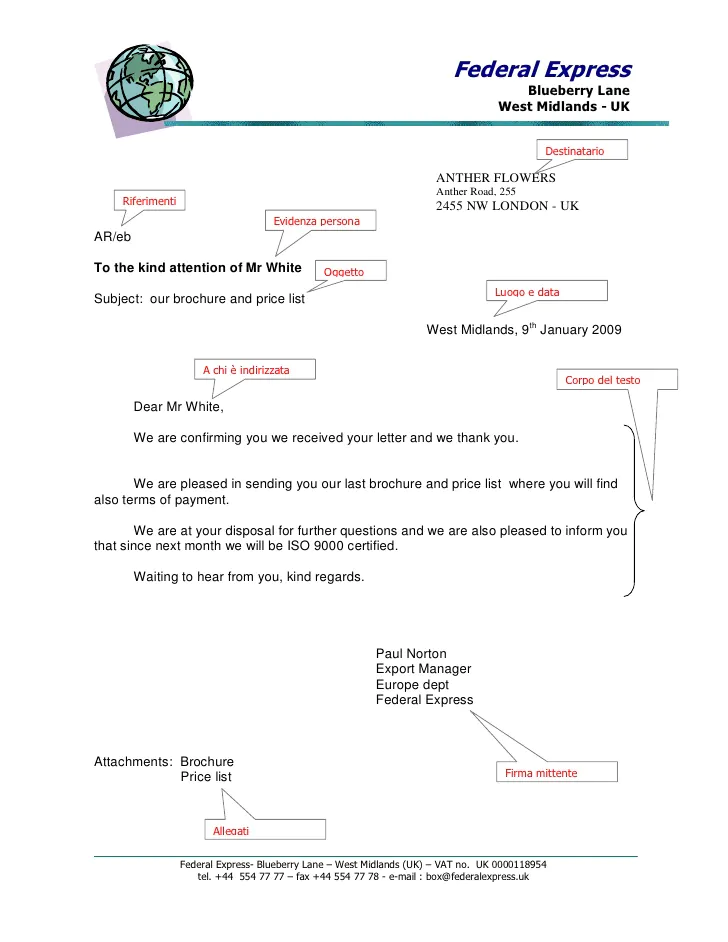 struttura di una lettera commerciale in inglese esempio 1 728